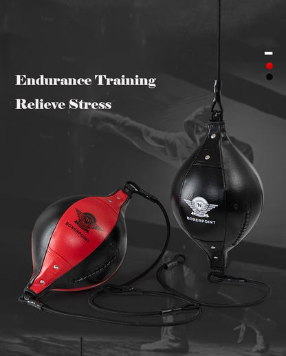 Boxing Double End Punching Ball Striking Punching Bag Kit, Speed Striking Reflex Kit with Bungee Cords Perfect for Reaction, Agility, and Hand Eye Coordination Training