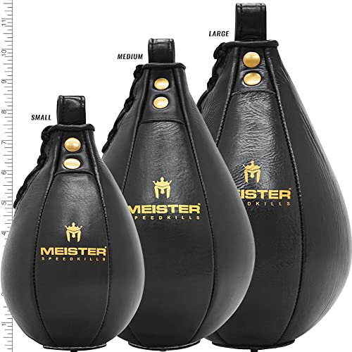Meister SpeedKills Leather Speed Bag with Lightweight Latex Bladder - style: Small (7.5" x 5") (19 cm x 12.7 cm)