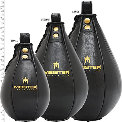 Meister SpeedKills Leather Speed Bag with Lightweight Latex Bladder - style: Small (7.5" x 5") (19 cm x 12.7 cm)