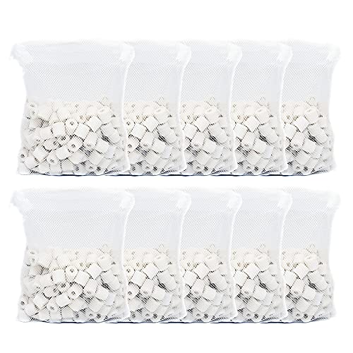 Aquarium Premier Bulk Bio Ceramic Rings Filter Media for Fresh Water, Sea Water Fish Tank Canister Filter,Koi Fish Pond Reef Filter (10 lbs) - size: 10 lbs