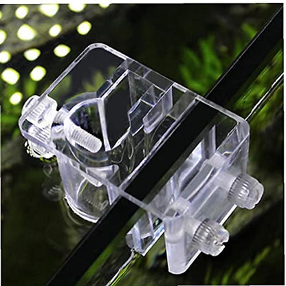 1 Set Clear Acrylic Aquarium Reef Tank Pipe Tube Holder Clip for 12mm/16mm Tubing, Tank Mounted