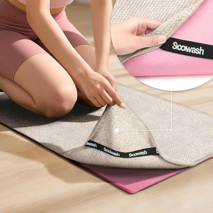 Hot Yoga Mat Towel, Non-Slip Microfiber 24x72in 2 Pack - color: Dark Beige, size: 24 inch X 72 inch