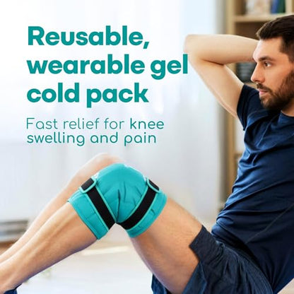 Medi Grade Knee Ice Pack Wrap, Reusable Ice Pack for Knee Pain and Surgery
