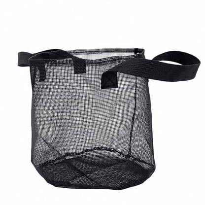 Zunate 4PCS Mesh Pond Plant Baskets, Reusable PVC Pond Planting Bags with Handles, Heavy Duty Tear Proof Containers for Garden Bog Plants, Aquarium Flower Vegetable Planter (Round) - size: Round