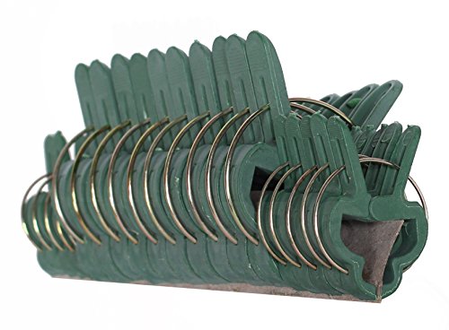 Ram-Pro 20 Piece Green Gentle Gardening Plant & Flower Lever Loop Gripper Clips, Tool for Supporting or Straightening Plant Stems, Stalks, and Vines, Garden Clips