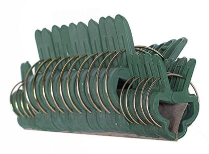 Ram-Pro 20 Piece Green Gentle Gardening Plant & Flower Lever Loop Gripper Clips, Tool for Supporting or Straightening Plant Stems, Stalks, and Vines, Garden Clips