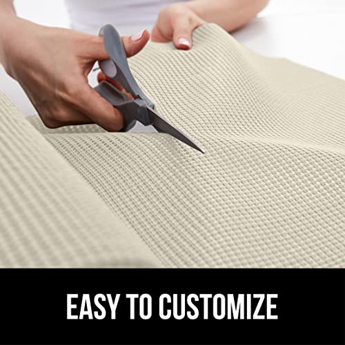 GORILLA GRIP powerGRIP Drawer Shelf and Cabinet Liner, Thick Strong Hold, Non-Adhesive Liners Protect Kitchen Cabinets and Cupboard, Bathroom Drawers, Easy Install, Breathable Mat, 12" x10' Cream - color: Cream, style: 12" x 10'