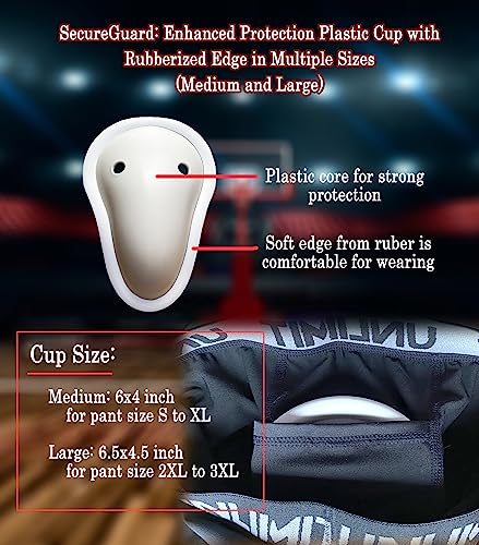 Compression Pants with Knee Pads and Protective Cup for Mens in Baseball Football Lacrosse MMA Basketball and Hockey, Black. - color: Legging With Cup, size: Medium
