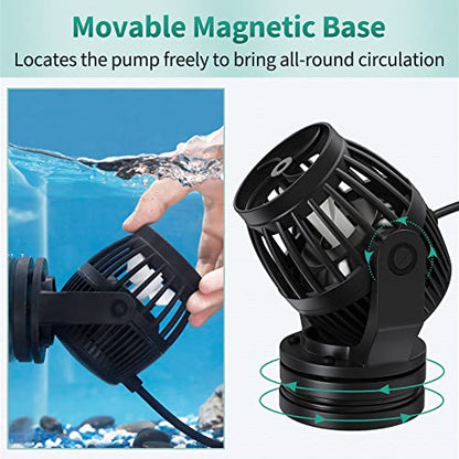 Uniclife Aquarium Wave Maker for 120-300 Gallon Fish Tanks 3400 GPH Adjustable Circulation Pump with Controller and Strong Magnetic Suction Base Submersible Power Head for Fresh and Salty Water - size: 120-300 Gallon