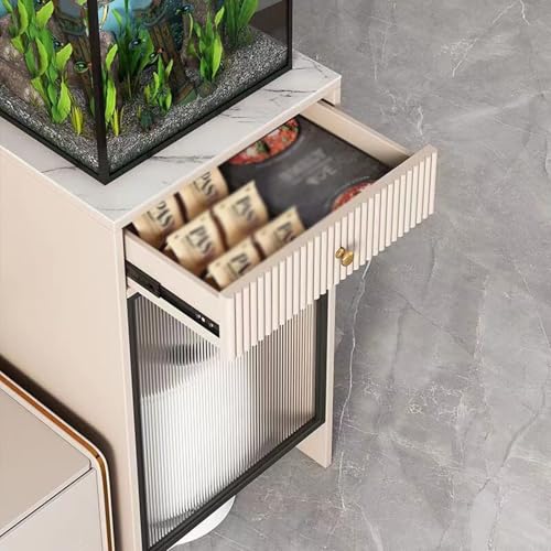 Sweeper Robot Storage Cabinet Sweeping Robot Storage Cabinet Shelf Robot Living Room Sideboard Fish Tank Cabinet Living Room Sideboards Sweeper Organizer(White,60x45x105cm)