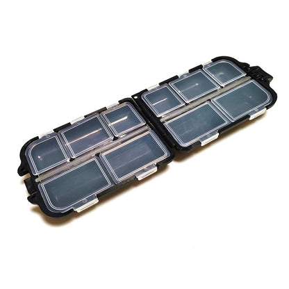KALAVARMA Waterproof Fishing Lure Box Spoon Hooks Baits Storage Tackle Box Containers for Casting Fishing Fly Fishing - color: Black