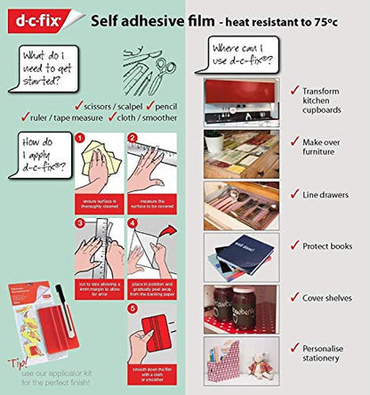 d-c-fix 346-0012 Self-Adhesive Privacy Glass Window Film, Snow, 17" x 78" Roll