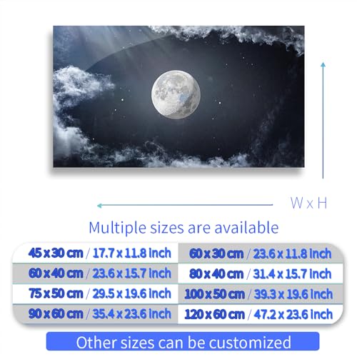 Aquarium Background Stickers - Moon Space Star Night - Fish Tank Reptile Terrarium Decor Poster (45 x 30 cm / (17.7 x 11.8 inches))