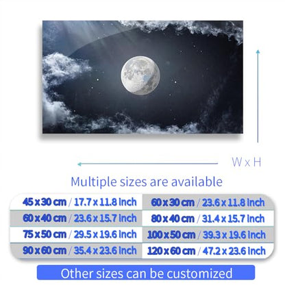 Aquarium Background Stickers - Moon Space Star Night - Fish Tank Reptile Terrarium Decor Poster (45 x 30 cm / (17.7 x 11.8 inches))