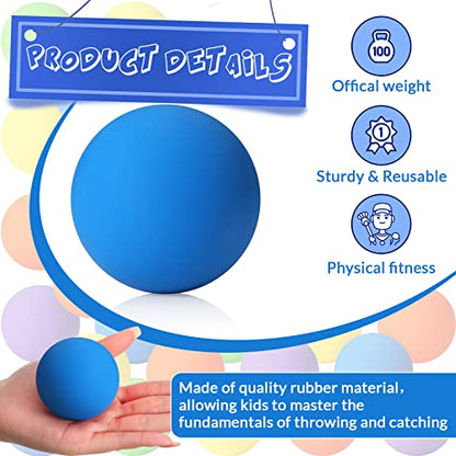 Sosation 50 Pack Lacrosse Ball Bulk 2.5 Inch Soft Rubber Motivational Stress Relief Massage Balls Myofascial Release Tools Muscle Knot Remover - color: Bright Color