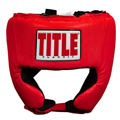 TITLE Boxing Classic USA Competition Headgear - Protective Gear for Sparring and Martial Arts, USA Boxing Approved - color: Red, size: Large