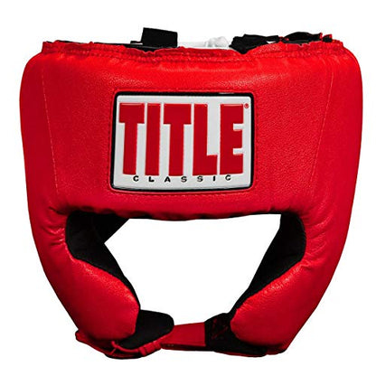 TITLE Boxing Classic USA Competition Headgear - Protective Gear for Sparring and Martial Arts, USA Boxing Approved - color: Red, size: Large