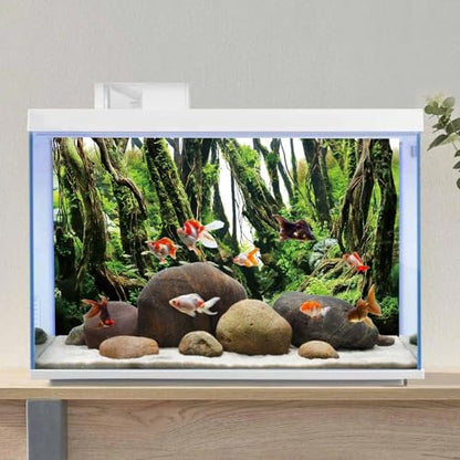 AWERT 36x24 inches Tree Branches Aquarium Background Green Algae Aquarium Background River Bed & Lake Fish Tank Background Vinyl Background - size: 36x24in/90x60cm