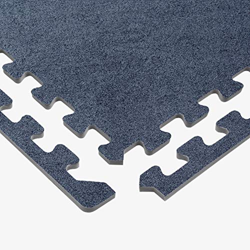 We Sell Mats 3/8 Inch Thick Interlocking Foam Carpet Tiles Durable Carpet Squares Anti Fatigue Support for Home Office or Classroom Use - color: Charcoal Gray, style: 16 Square Feet (4 Tiles)