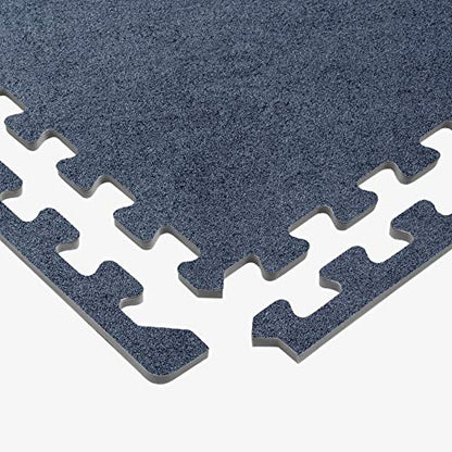 We Sell Mats 3/8 Inch Thick Interlocking Foam Carpet Tiles Durable Carpet Squares Anti Fatigue Support for Home Office or Classroom Use - color: Charcoal Gray, style: 24 Square Feet (6 Tiles)