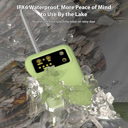 Electric Water Pump Aquarium Air Pump with Smart Infrared Sensor Fish Tank Aerator LED Light Portable USB Rechargeable Oxygen Aerator for Outdoor Fishing Camping