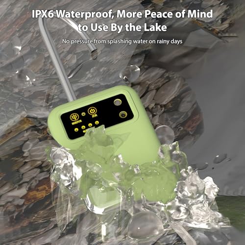 Portable Oxygen Pump, Smart Sensor Water Aerator with 2500mAh Battery, Fishing Pump for Aeration, Water Transfer Night Lighting for Buckets Aquarium Camping Trips