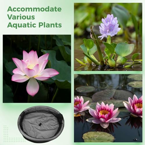 2 Pack Floating Pond Plant Protector, 23.6 in Round Fish Barrier Ring, Black Mesh Floating Island Guard for Water Lilies Lotus Hyacinth, Koi Carp Plant Protection, Water Garden Cover