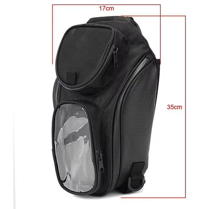 Magnetic Tank Bag for Motorcycles Universal Phone Holder Water Resistant Gas Tank Pouch TB-01K (4 Magnets)