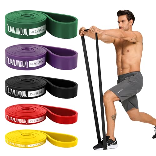 Resistance Bands Set with Door Anchor for Pull-Ups and Strength Training | For Assisted Pull-ups, Stretching, Fitness, Muscle Training and Physical Therapy, Suitable for Women and Men at Home or Gym