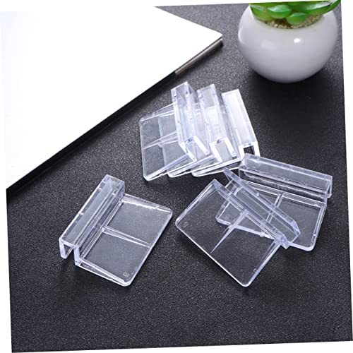 Happyyami Fish Tank Cover Support Brackets 20pcs Plastic Aquarium Bracket for 5-6mm Glass Tank Practical Aquarium Support Set