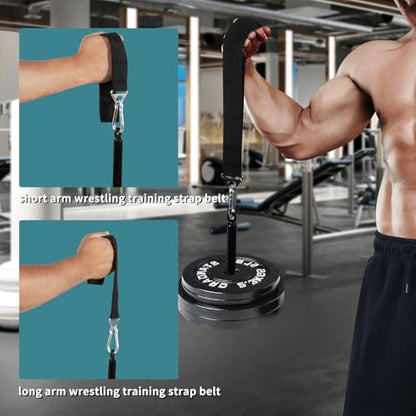 Arm Wrestling Training Strap Belt: Arm Hand Grip Finger Wrist Forearm Exerciser Strengthener Workout Equipment