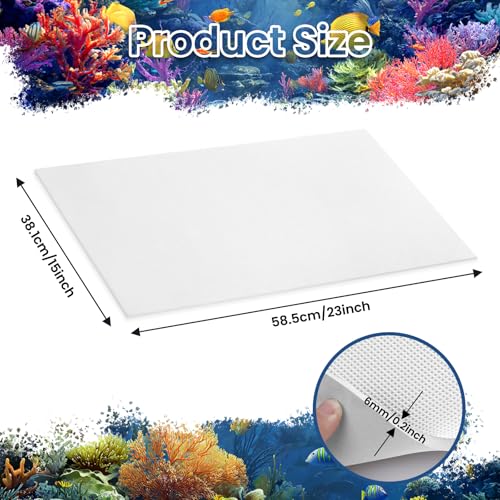 Aquarium Leveling Mat, 15 x 23 Inch Under Tank Pad, 6mm Thick Non-Slip Shockproof Fish Tank Cushion, Waterproof, Easy to Cut, White - color: White, size: 15 x 23in