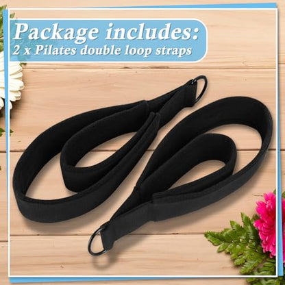 2PCS Pilates Double Loop Straps for Reformer Feet