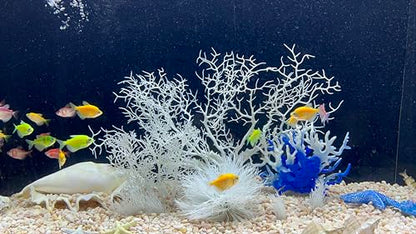 8 Pack Artificial Coral Ornament, Aquarium Plasitc Water Plants for Fish Tank Decorations