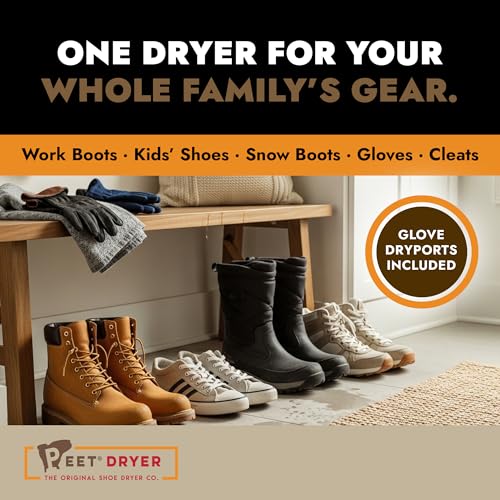 PEET Multi Boot, Shoe & Glove Electric Dryer with Built-In Glove DryPorts