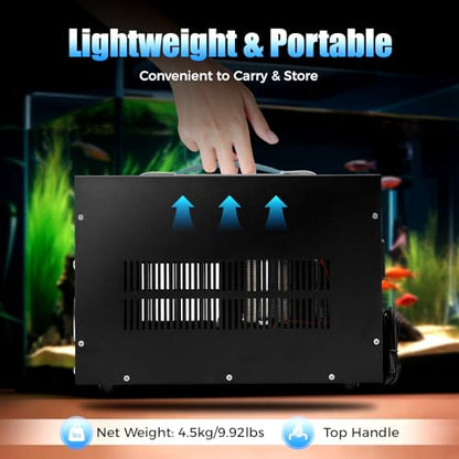 Aquarium Cooling Machine, 200W Fish Tank Cooling System, Aquarium Water Chiller -58~230°F Adjustable Temp Fit 0.315in Water Pipe For 15.85-Gallon Fish Tank, Freshwater Tank, Water Plant Tank