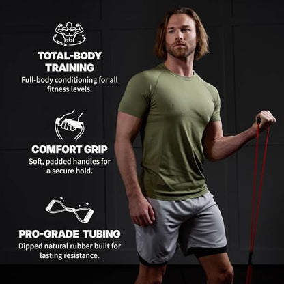SPRI Ultra Toner Resistance Band, Figure-8 Cord (Multi 4-Pack)