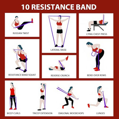 Resistance Bands for Pull Up Assist, Stretch Bands & Exercise Workout Set - color: 5-85LBS COLOR