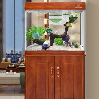 DOITOOL Fish Breeding Tank 2-Pack Transparent Isolation Box with Fine Mesh for Aquarium Fry Separation and Guppy Hatchery Home Use 5.11X7.48X4.33In