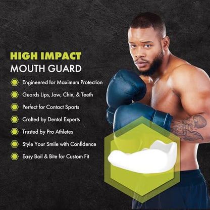 DAMAGE CONTROL High-Impact Sports Mouth Guard – White 2.0 - color: White 2.0, size: Adult
