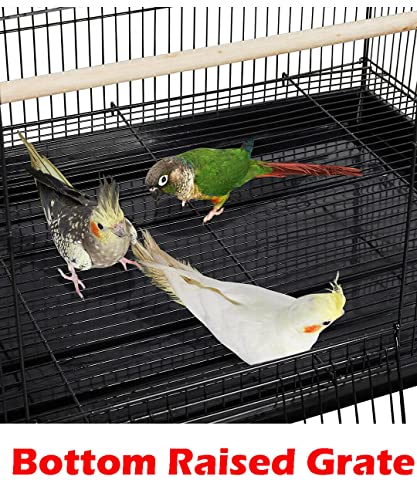 Lot of Breeding Bird Flight Cages for Canary Parakeet Aviaries Budgies Lovebird Finch (24" Black Divider) - color: 24" Black Divider