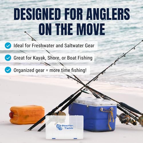 Reaction Tackle Tackle Box Trays, Utility Storage Boxes for Fishing Tackle, Lures, Hooks & Baits – Fits Tackle Bags and Tackle Boxes - color: 3700 Trays (2-pack)