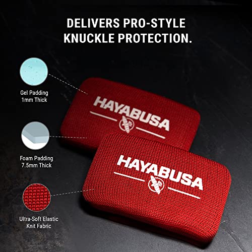 Hayabusa Boxing Knuckle Guards - color: Red, size: Small-Medium