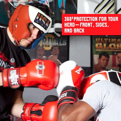 Ringside Competition-Like Boxing Headgear with Cheeks - color: Gold, size: Medium