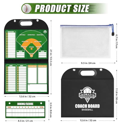 Magnetic Coaching Board Foldable Dugout Display with Carry Handle - style: Baseballl