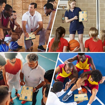 Foldable Basketball Coaching Board, Magnetic Basketball Tactics Clipboard