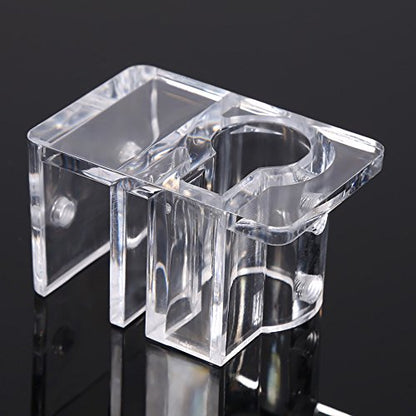 Zerodis Fish Tank Acrylic Pipe Clip Holder, Aquarium Filter Mount Tube Inflow Outflow Tube Clip Holder Tube Fixing Filter Holder