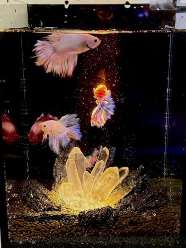 Small Fish Tank Decor Artificial Crystals Aquarium Betta Fish Tank Decorations Mini Crystal Ornaments Resin Accessories