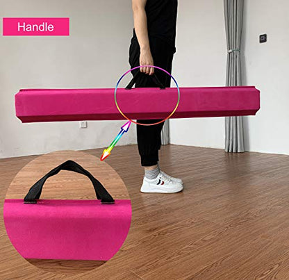 Marfula 6 FT / 8 FT / 9 FT Folding Gymnastics Beam Foam Balance Floor Beam - color: Pink, size: 6 Ft