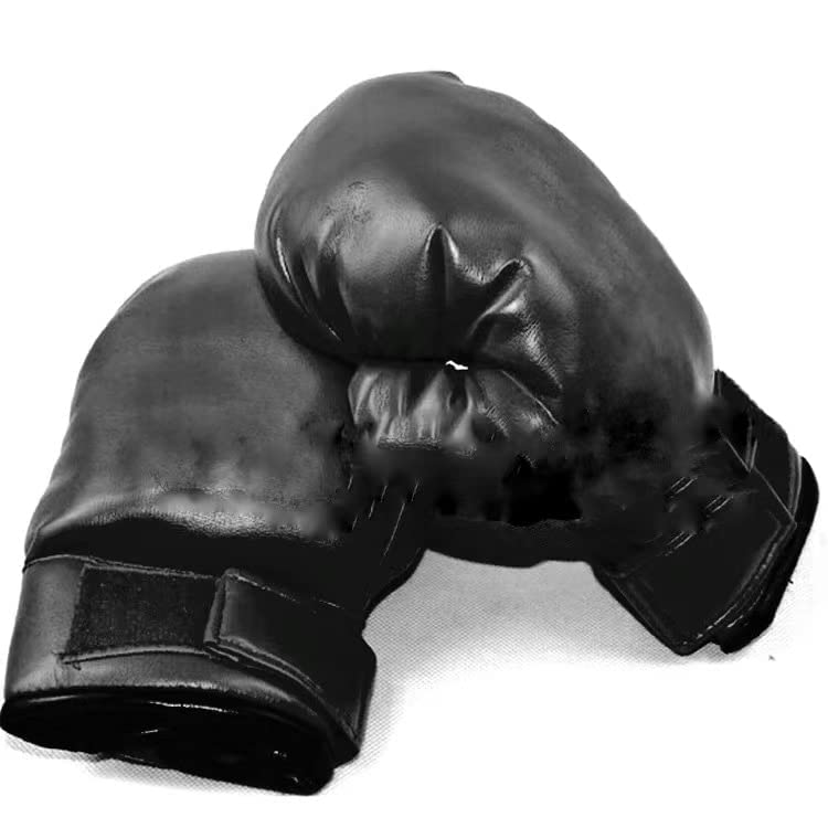 OYSTERBOY Adult Boxing Gloves, Punching Gloves, Professional Shockproof Faux Leather Sparring Training Glove Set Punching Bag Mitts for Muay Thai, MMA, Kickboxing, Men/Women - color: Black (Kids)